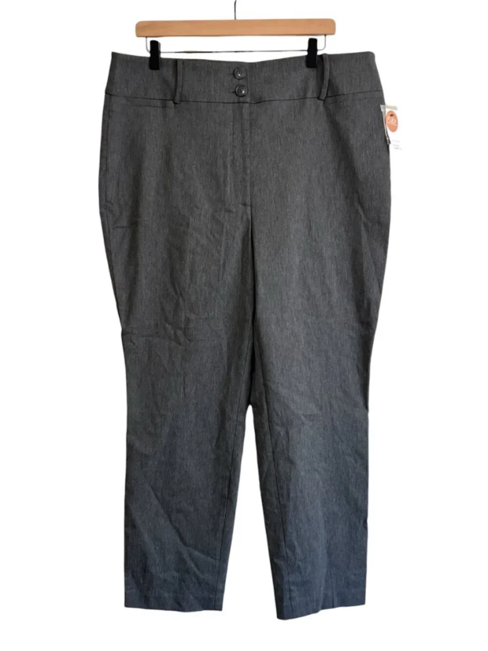 NWT Lane Bryant Gray Tighter Tummy High Rise Straight 4-Season Pants - Picture 7 of 7